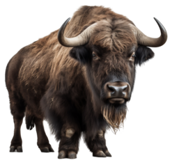 Bison on a light, transparent background.