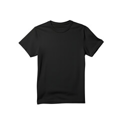 Blank Black T-Shirt on png background.