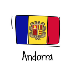 Andorra Bayrağı - Andorra Flag