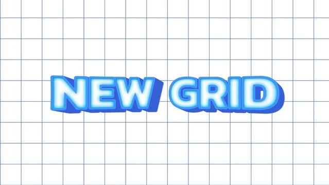Modern Grid Soft Glow Distorted Text Title Intro