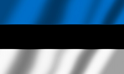 Powiewająca Flaga Estonii