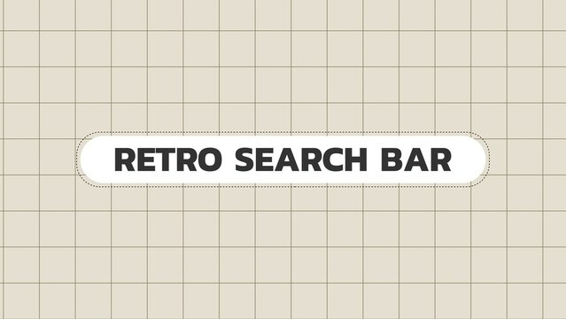Retro Grid Text Search Animation Intro