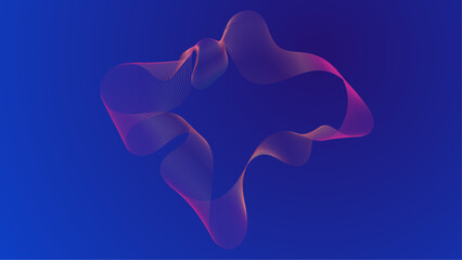 Blue and red vector light soundwave background