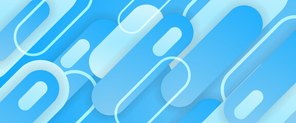 Blue and white vector abstract geometrical shape modern background