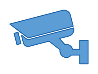 Security camera icon on white, video surveillance, cctv sign. Surveillance camera,monitoring, safety home protection system. Fixed CCTV, Security Camera Icon Vector Template Illustration Design. 