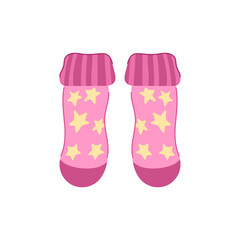 baby toddler socks cartoon. worksheet children, color game, different element baby toddler socks sign. isolated symbol vector illustration