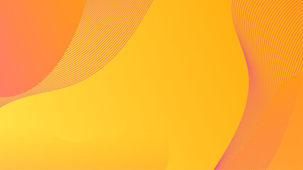 Yellow and orange simple abstract background with wave and liquid shape