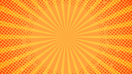 Yellow and orange vector classic vintage rays sunburst retro background