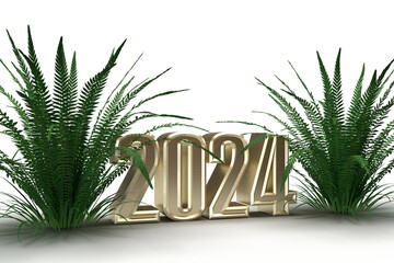 Happy 2024, Happy New Year, Transparent Background