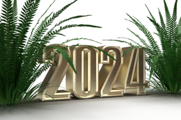 Happy 2024, Happy New Year, Transparent Background