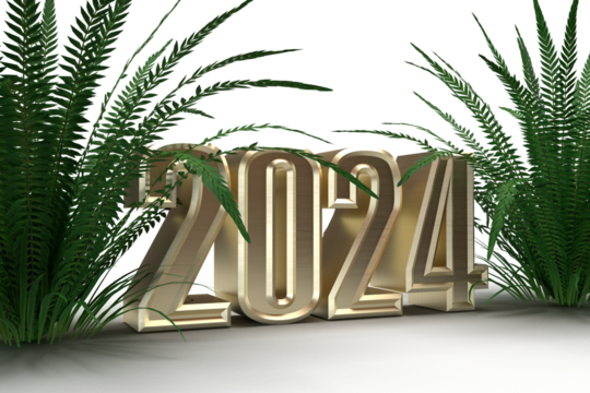 Happy 2024, Happy New Year, Transparent Background