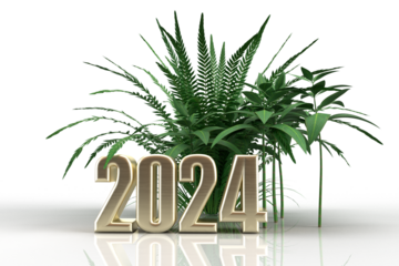 Happy 2024, Happy New Year, Transparent Background