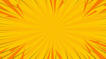 Fototapeta premium Orange and yellow vector retro classic vintage sunburst rays background