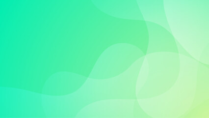 Green and white abstract background with shapes
