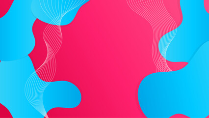 Blue and pink minimalist simple background with shapes
