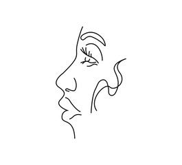 woman day, elegant, fitness, profile, woman, face, icon, parlor, spa, female, model, girl fashion, skin care beauty, hand drawing, one line, single line drawing, line drawing woman, fashion, style, il