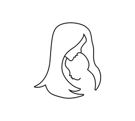 Happy Mother day. Mother and child. A mother holding her young baby and resting her head on her child's.