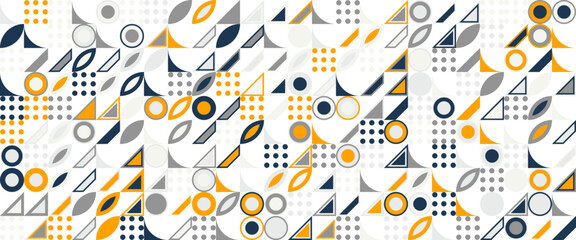 Colorful colourful vector flat mosaic banners with shapes