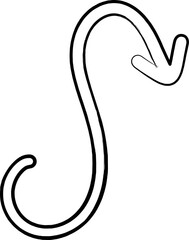 Hand drawn arrows brush. Design element