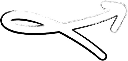 Hand drawn arrows brush. Design element