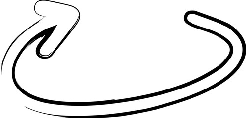 Hand drawn arrows brush. Design element