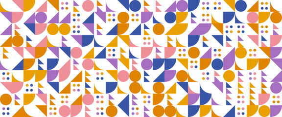 Colorful colourful abstract geometric vector pattern mosaic shapes banner
