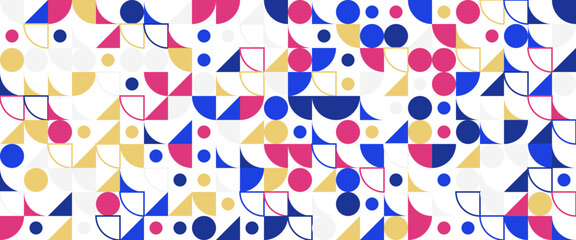 Vector flat design colorful colourful geometric mosaic banners