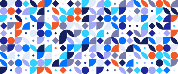 Colorful colourful abstract geometric vector pattern mosaic shapes banner