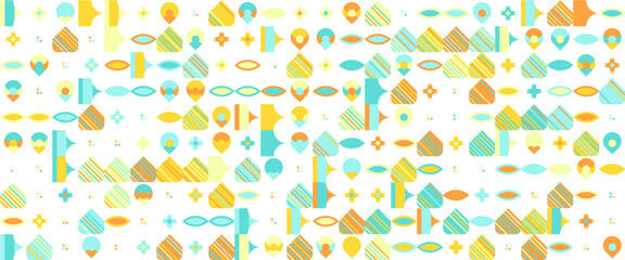 Vector colorful colourful abstract banners with mosaic geometric design