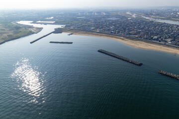 四日市コンビナート　磯津海岸からのドローンによる空撮
