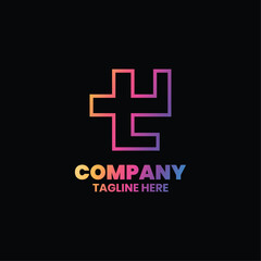 Obraz premium abstract logo with gradient colors