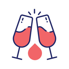 Cheers vector icon isolated on white background, ready for premium use