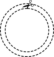 Cutting scissors set circle shape