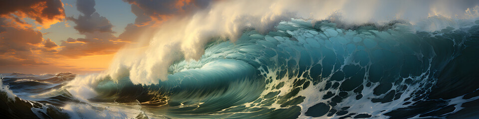 Ocean sprays big wave