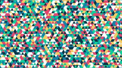 Naklejka premium Vector flat design colorful colourful geometric mosaic triangle background