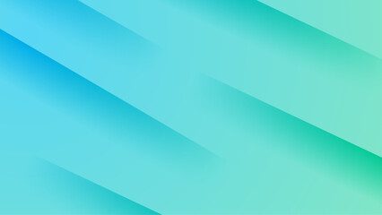 Green abstract background with shapes