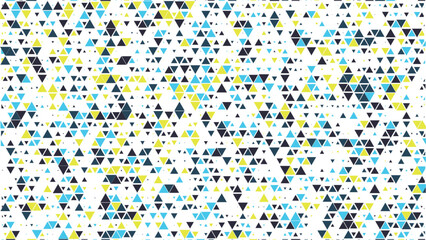 Geometric minimal pattern mosaic. Simple colorful triangle shapes, modern bauhaus banner vector design