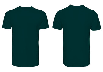 Military T-Shirt Mockup - Blank Front and Back Template