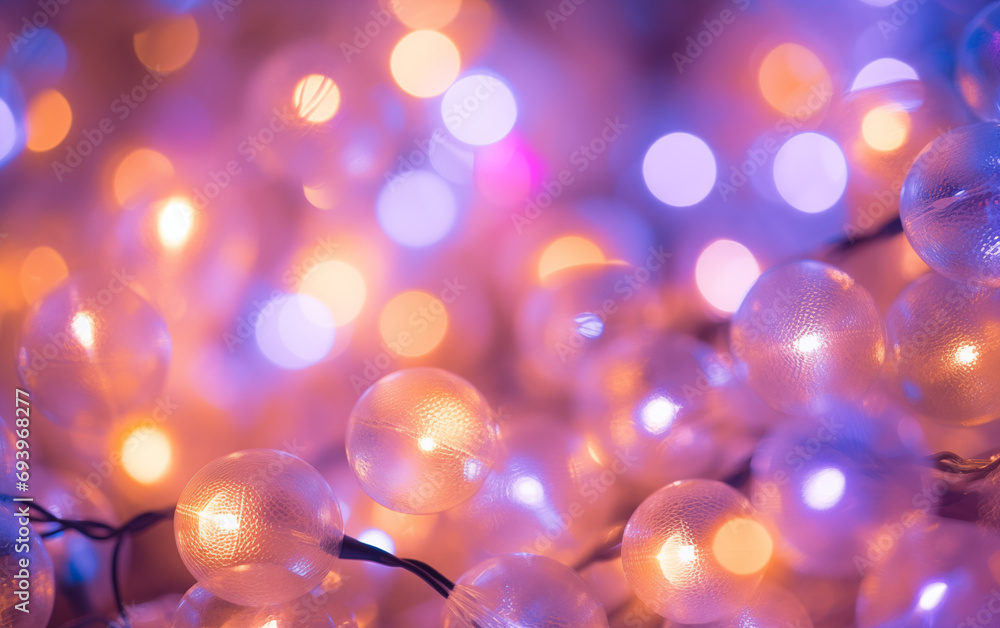Poster colorful light string fantasy background,created with generative ai tecnology.
