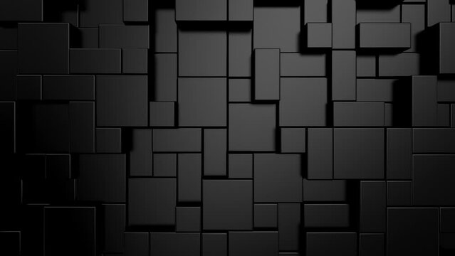 Background of Boxes. Abstract motion, loop, two color, 3d rendering, 4k resolution
