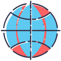 Globe with connecting lines. vektor icon illustation
