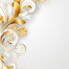 abstract background with gold and white elements