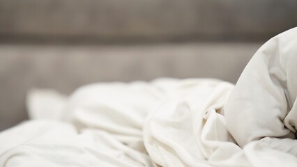 close up shot of white cloth with blur background