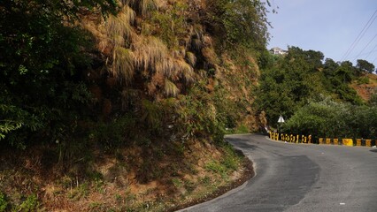 beautiful view of the road way of uttarakhand