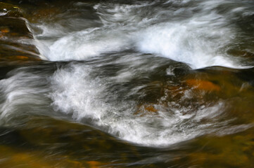 water flowing over rocks