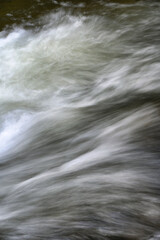 water flowing over rocks