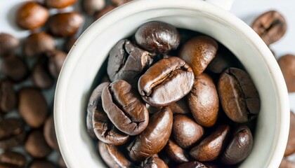 coffee beans in a cup