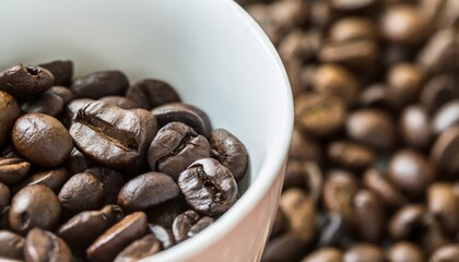 coffee beans in a cup