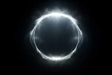 Obraz premium Ethereal White Glowing Ring on Black