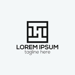 Fototapeta premium Creative H letter logo design concept isolated vector template for business illustration